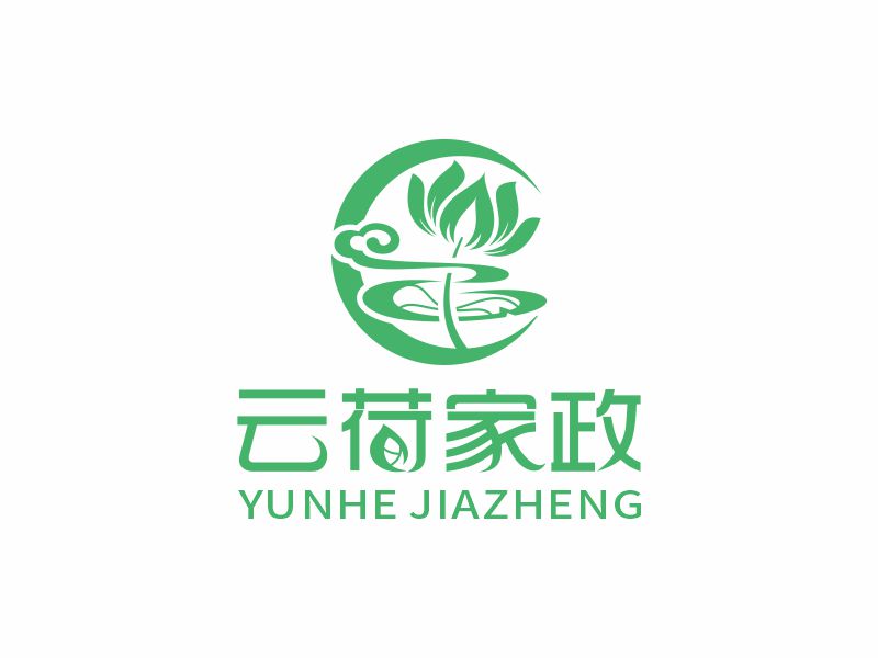 何嘉健的上海云荷家政服務(wù)有限公司logo設(shè)計