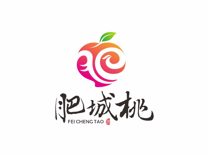 何嘉健的肥城桃logo設(shè)計(jì)