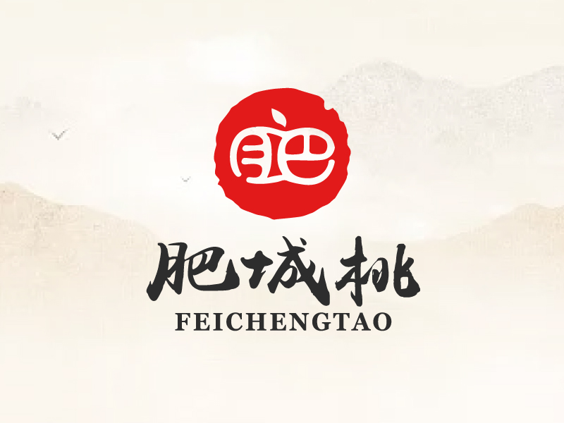 馬丞的肥城桃logo設(shè)計