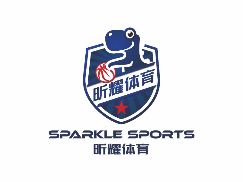 陳國偉的昕耀體育，副標(biāo)題：SPARKLE SPORTSlogo設(shè)計(jì)